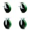 Service Caster 8 Inch Kingpinless Green Poly on Steel Wheel Caster Brakes 2 Rigid SCC, 2PK SCC-KP30S820-PUR-GB-SLB-2-R-2 - alternate 1